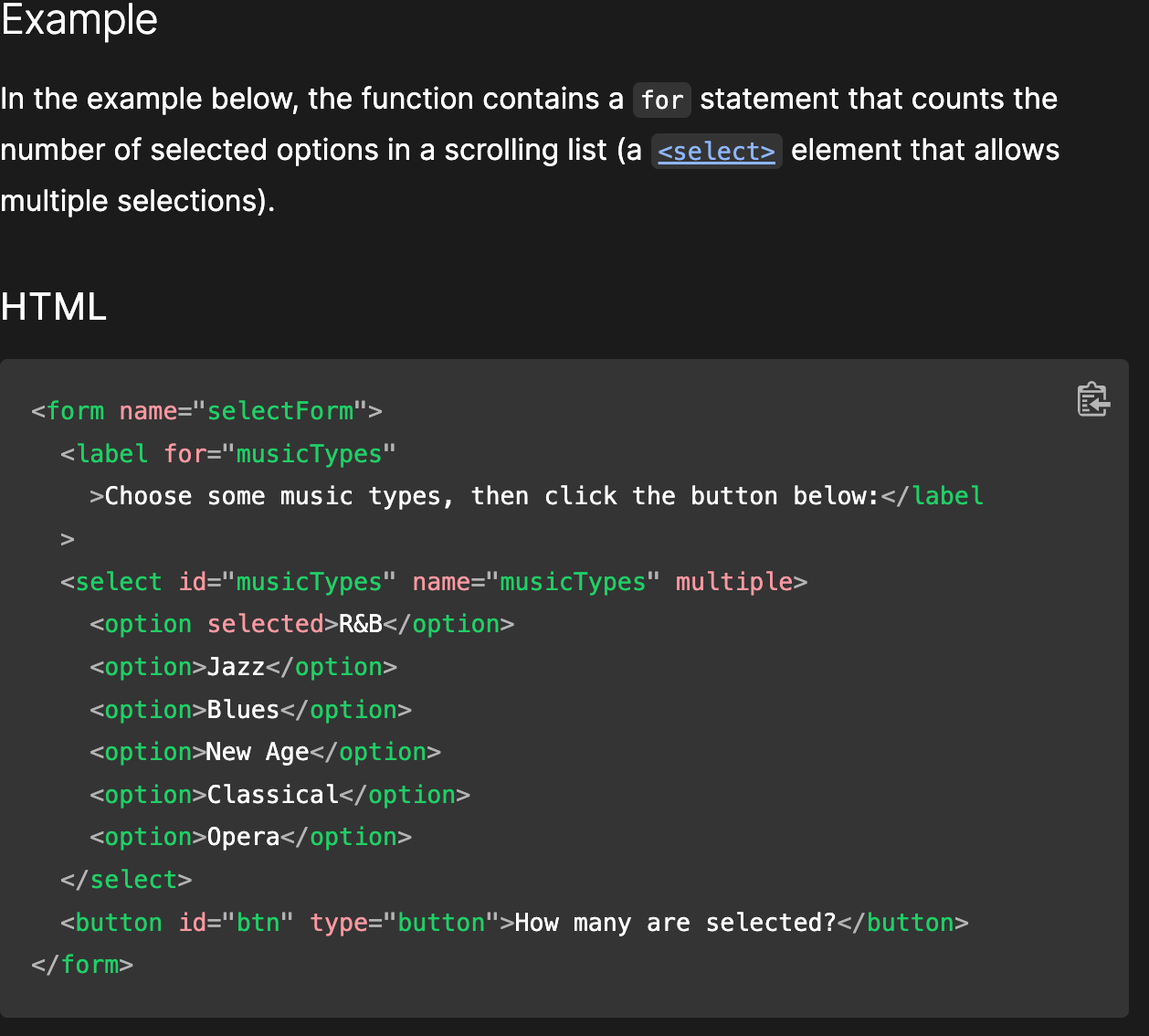 forloopexample